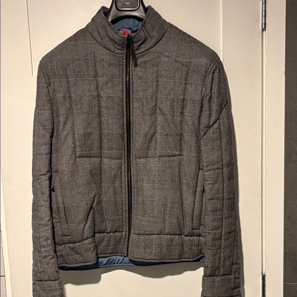 Etro Men's Black and Gray Plaid Jacket